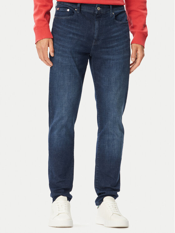 Tommy Hilfiger Blugi Bleecker MW0MW43161 Bleumarin Slim Fit