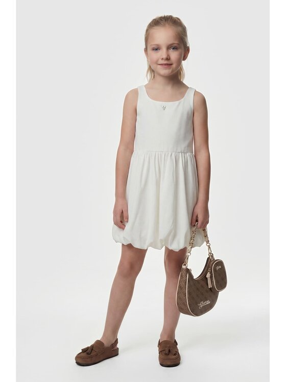 Guess Kids Guess Kids Každodenní šaty 183383 Béžová Classic Fit