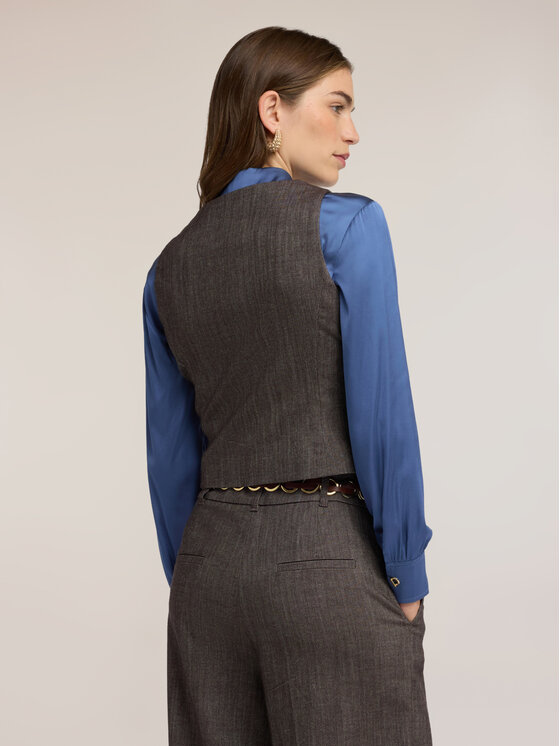Motivi Motivi Camicia L030Q100100N0V2 Grigio Slim Fit