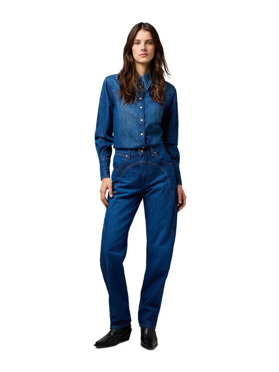 Wrangler Wrangler Koszula jeansowa 112370794 Granatowy Regular Fit