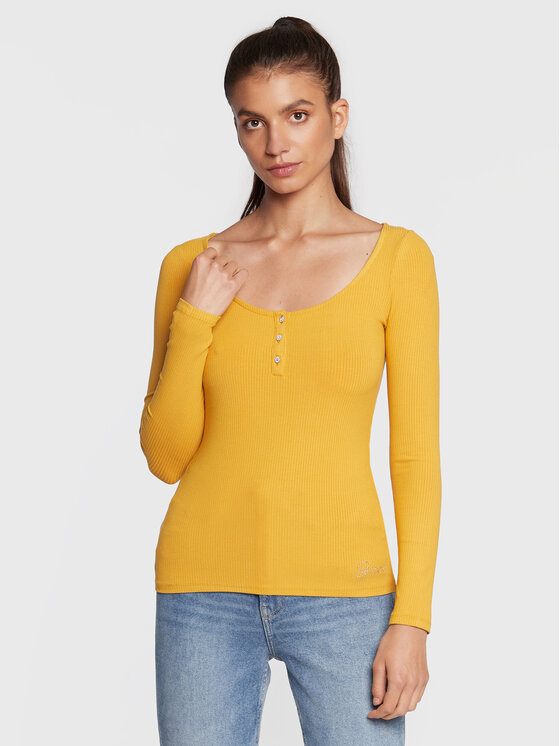 Yellow guess top hot sale
