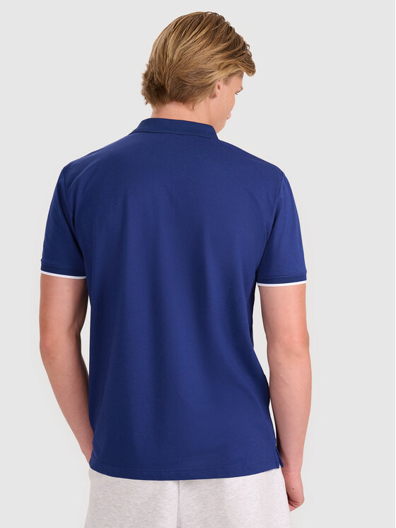 4F 4F Polo MIDSHOP TEXTILE Granatowy Regular Fit