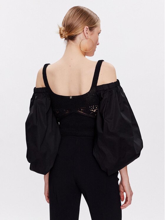 PINKO Pinko Blúz 101165 A0TS Fekete Regular Fit