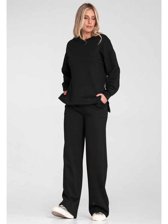 FIGL FIGL Mikina M1203 Černá Regular Fit