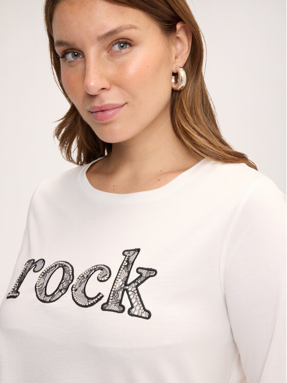 Fiorella Rubino Fiorella Rubino T-shirt G02WL009685N011 Bianco Regular Fit