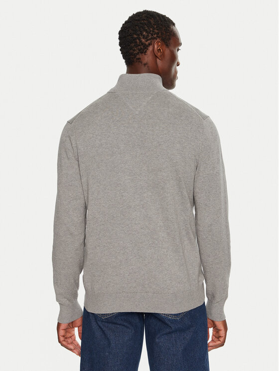 Tommy Hilfiger Tommy Hilfiger Sveter Essential MW0MW37331 Sivá Regular Fit