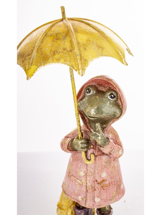 MIAhome MIAhome Figurka żabka pod parasolem ANITA Różowy