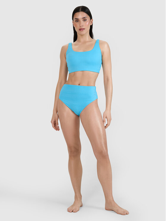 4F 4F Dół od bikini SWIMWEAR MIDSHOP TEXTILE Turkusowy