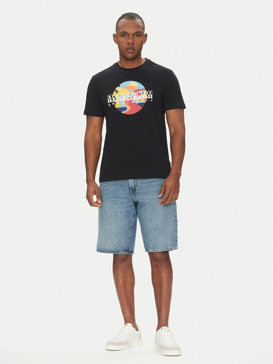 Napapijri Napapijri T-Shirt S-Valdor NP0A4IE6 Czarny Regular Fit