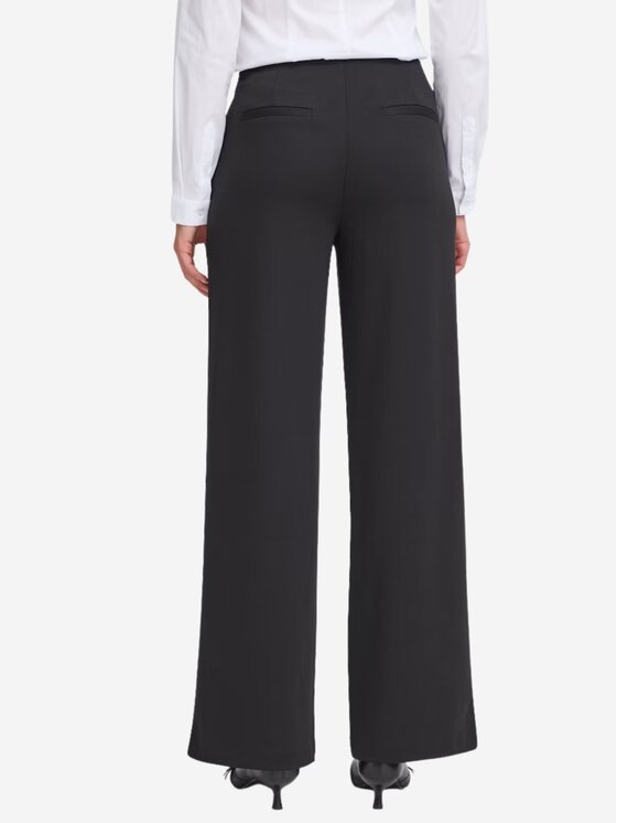 ICHI ICHI Παντελόνι γυναικείο Pantalone ihkate wide pa2 Μαύρο Regular Fit