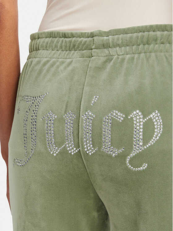 Juicy Couture Juicy Couture Spodnie dresowe Tina JCAPW045 Zielony ciemny Regular Fit