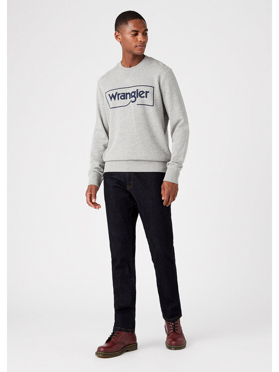 Wrangler Wrangler Felpa FRAME LOGO SWS Grigio Regular Fit