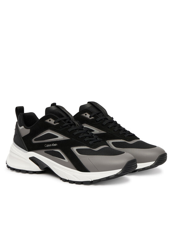 Calvin Klein Calvin Klein Laisvalaikio batai Hike Runner Ck Stripe Mix Ny-Su HM0HM02220 Juoda