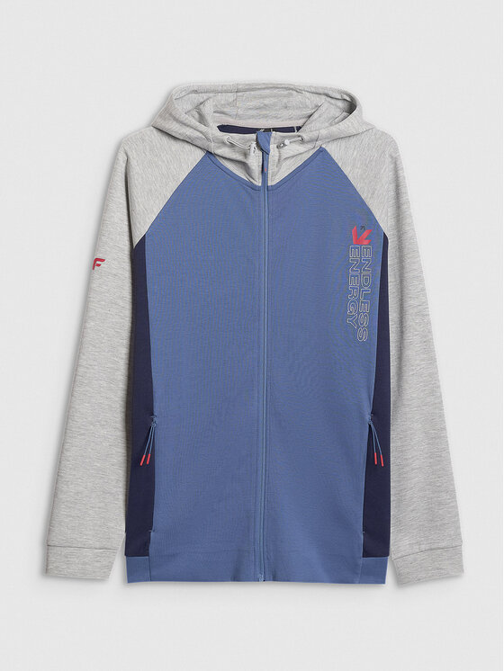 4F 4F Bluza VICTORY FIT Szary jasny Regular Fit