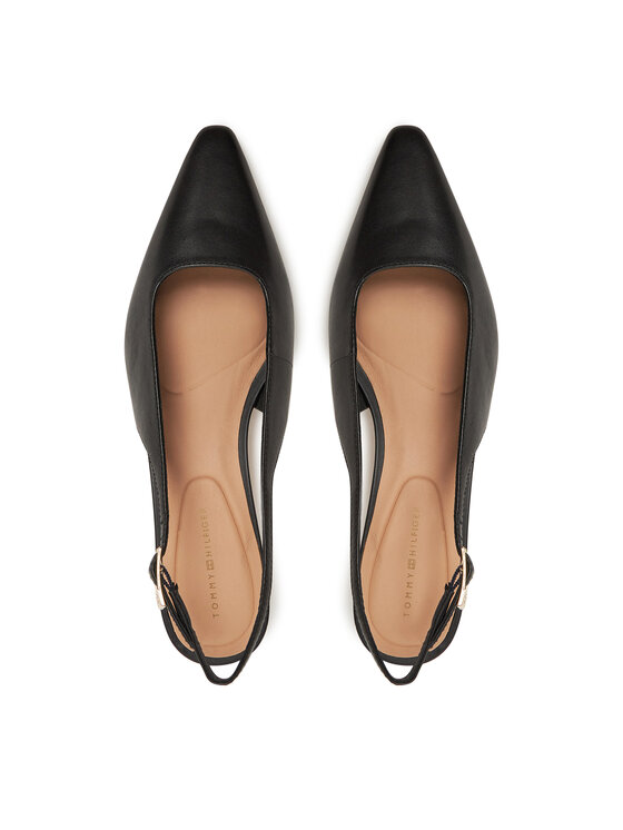 Tommy Hilfiger Tommy Hilfiger Σανδάλια Squared Toe Kitten Slingback FW0FW08711 Μαύρο