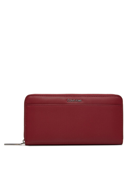 Portofel Mare de Damă Calvin Klein Ck Must Lg Z/A Wallet W/Slip K60K610949 Roșu
