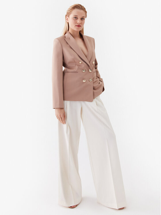 PINKO Pinko Hlače Prospero 100157 A0HO Bijela Loose Fit