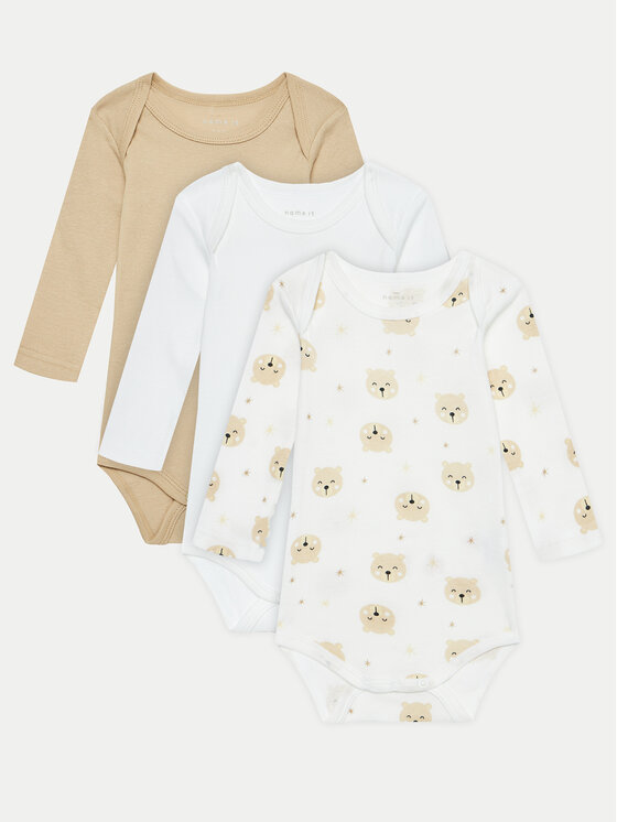NAME IT NAME IT Sada 3 kusů dětského body 13232750 Barevná