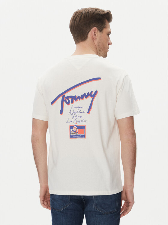 Tommy Jeans Tommy Jeans T-shirt Faded Graphic DM0DM20768 Bijela Relaxed Fit