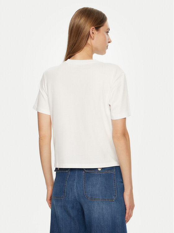 Guess Jeans Guess Jeans Póló W5RI42 K8HM0 Fehér Regular Fit