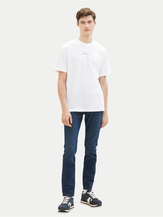 Tom Tailor Denim Tom Tailor Denim T-Shirt 1040880 Biały Relaxed Fit