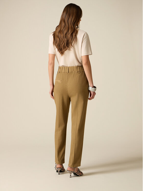 Oltre Oltre Pantaloni di tessuto P014J002471N035 Marrone Boy Fit