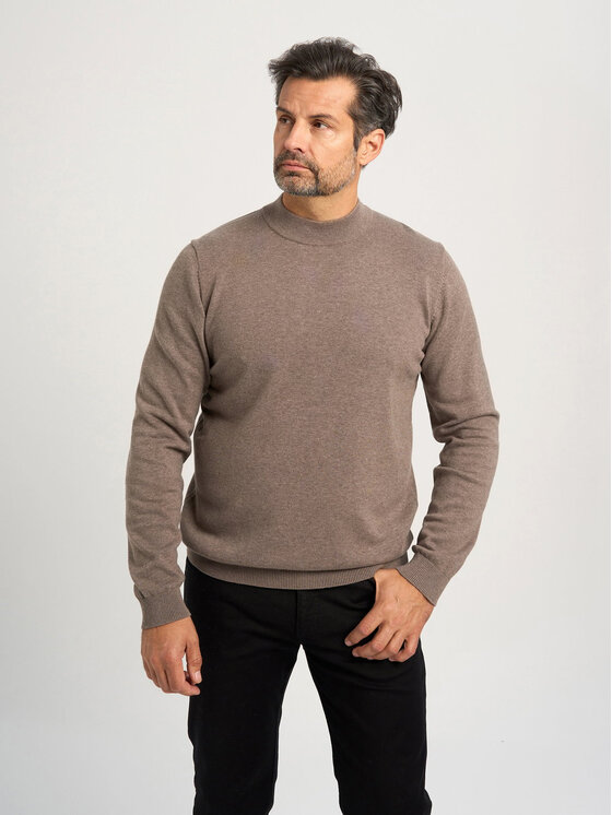 Willsoor Willsoor Sweter 71416 Brązowy Regular Fit