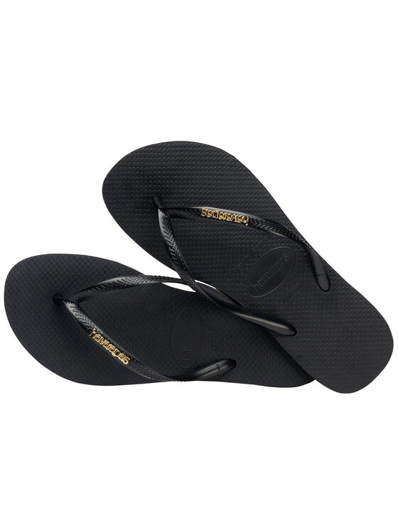 Havaianas Havaianas Σαγιονάρες HAVAIANAS Infradito Donna Hav. Slim Logo Metallic 4119875.1924 Nero Μαύρο