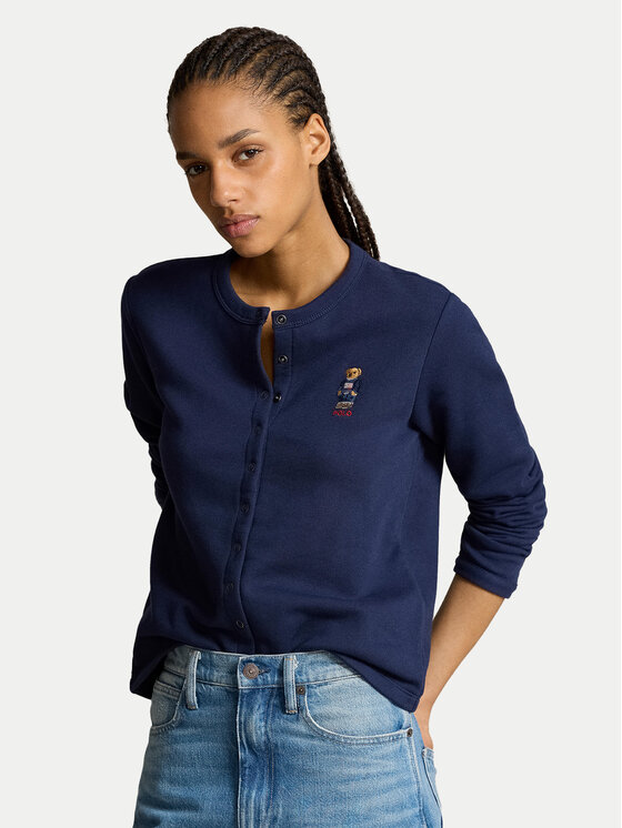Polo Ralph Lauren Polo Ralph Lauren Kardiganas 211955298001 Tamsiai mėlyna Slim Fit