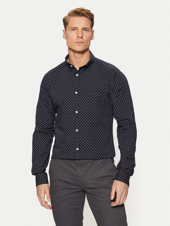 S.Oliver Košulja 2149815 Tamnoplava Slim Fit