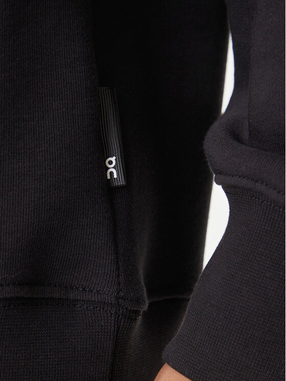 On On Majica dugih rukava Club Hoodie 1ME1003 Crna Relaxed Fit