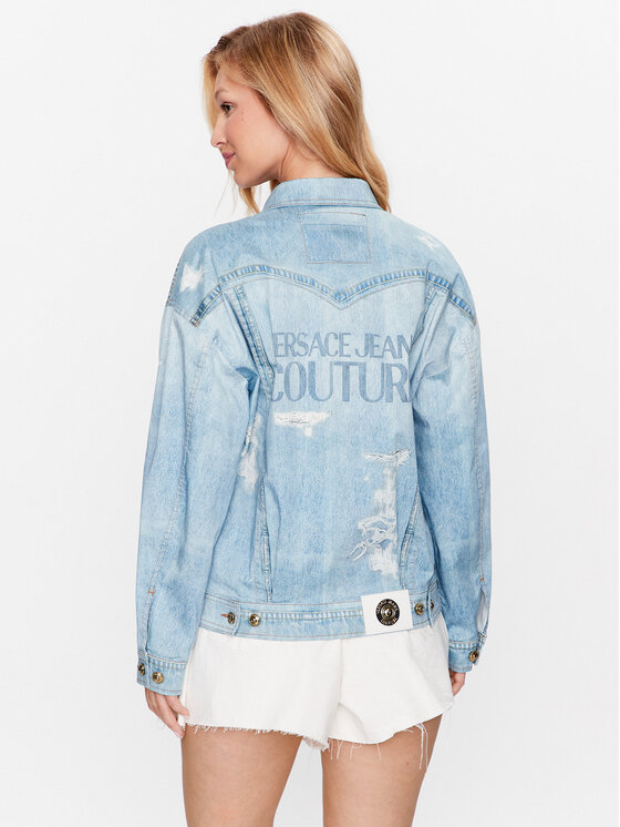 Versace Jeans Couture Versace Jeans Couture Džinsa jaka 74HAS44P Zils Regular Fit