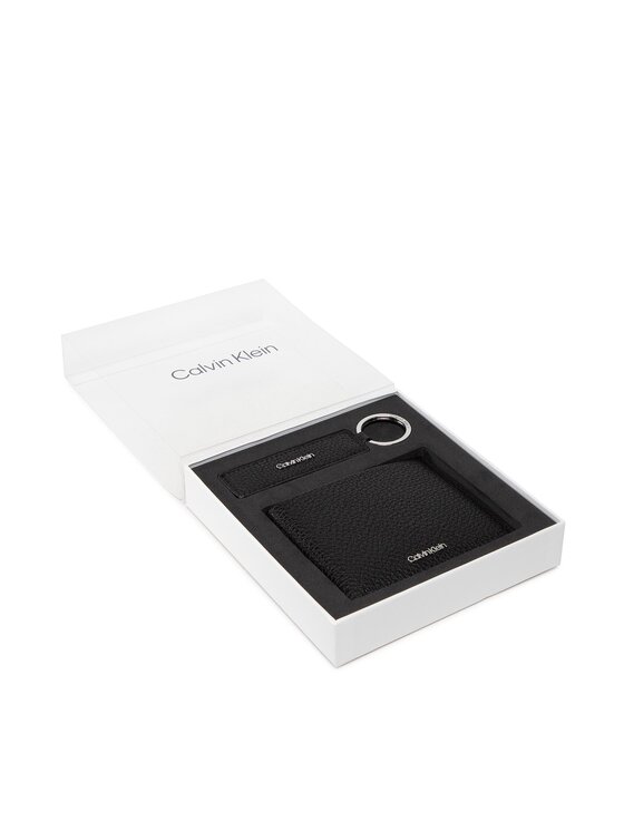 Calvin Klein Calvin Klein Set portafoglio e portachiavi Minimalism Bifold 5Cc/Keyfob K50K509707 Nero