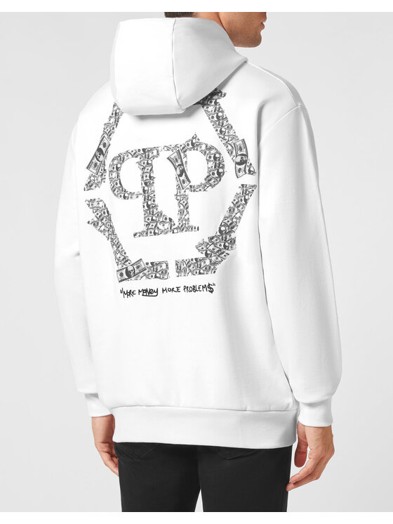 PHILIPP PLEIN PHILIPP PLEIN Bluza 1603 Biały Regular Fit