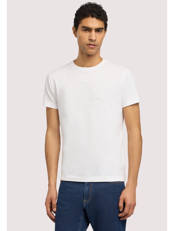 Trussardi Trussardi T-Shirt G0278300125N001 Biały Regular Fit