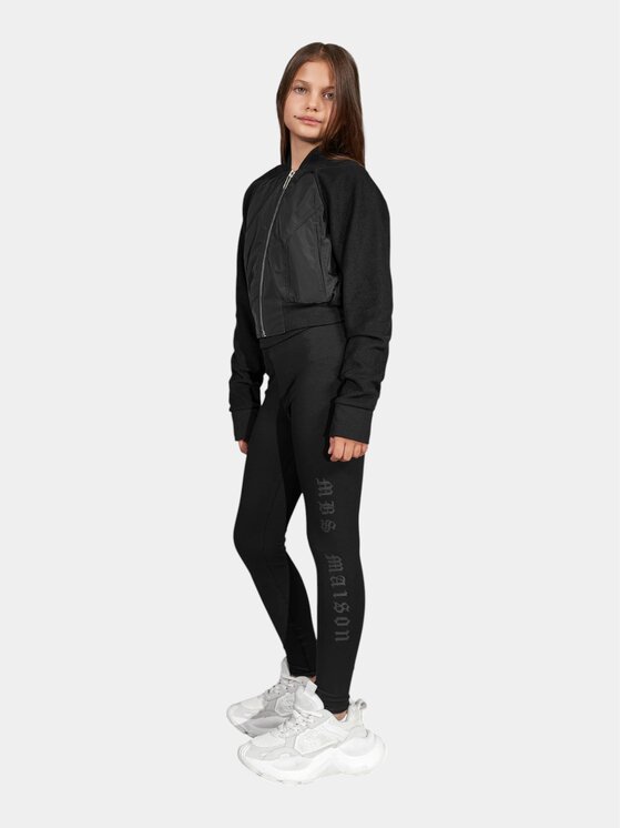 MADE BY SOCIETY MADE BY SOCIETY Spodnie materiałowe Rift Leggings - P37870 Czarny Basic Fit