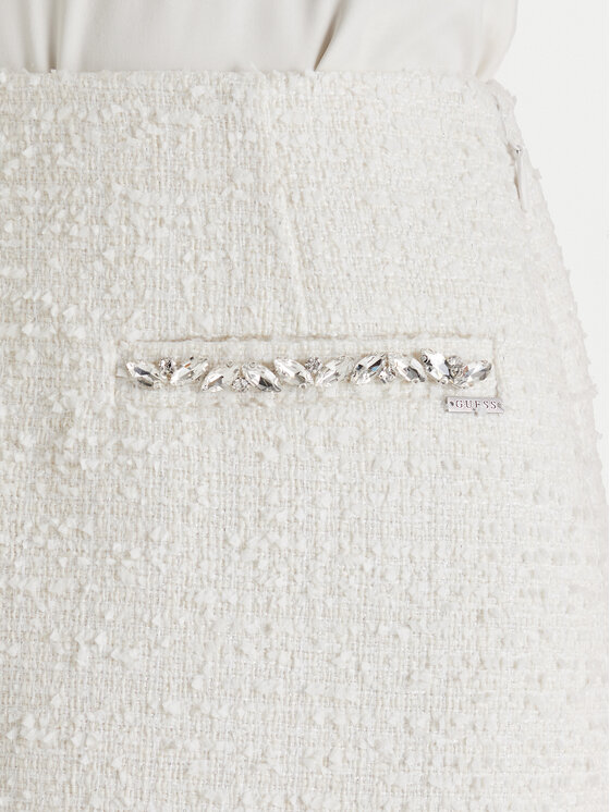 Guess Guess mini svārki W6RD56 WJ632 Écru Regular Fit