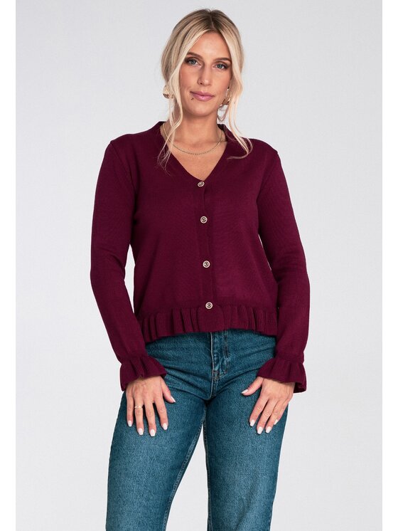 FIGL FIGL Ζακέτα M1247 Μπορντό Regular Fit