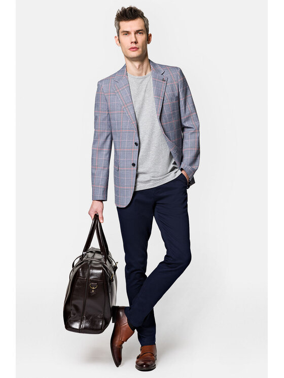 Lancerto Lancerto Marynarka Virden MA131123000009.SZARY Szary Slim Fit