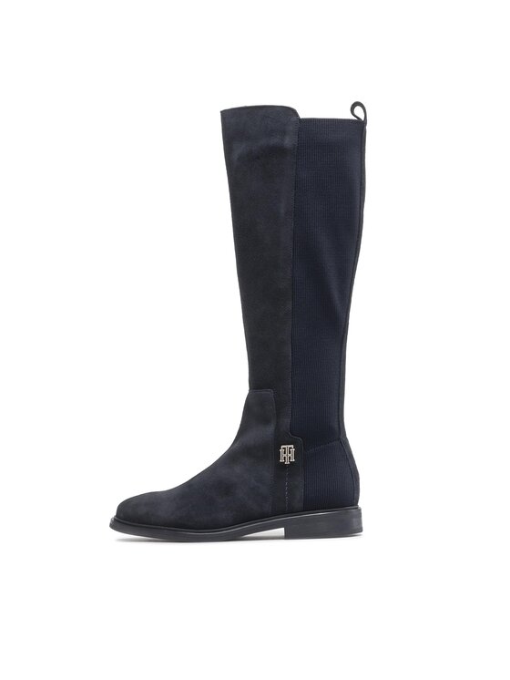 Tommy Hilfiger Tommy Hilfiger Klassische Stiefel Th Essentials Longboot FW0FW07050 Dunkelblau