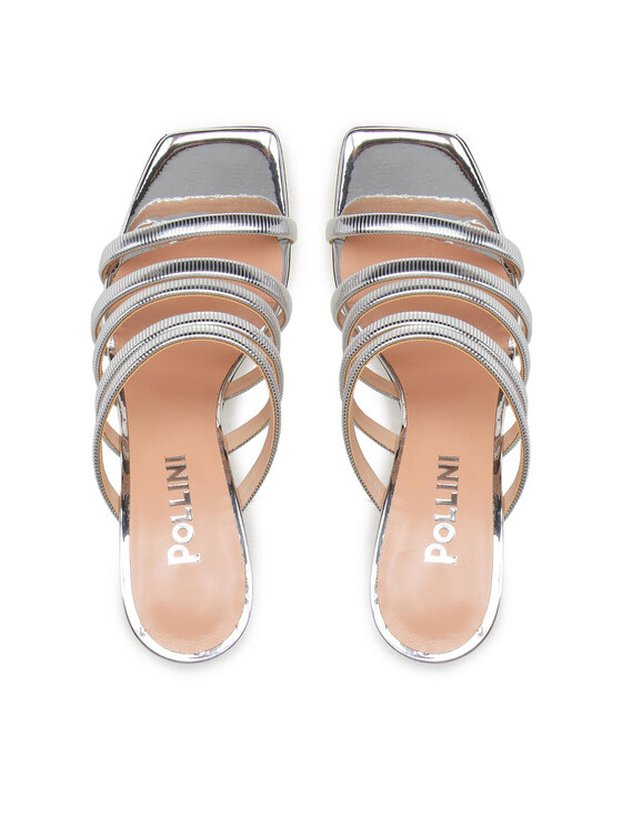 Pollini Pollini Klapki SA28169C0ETR0902 Srebrny