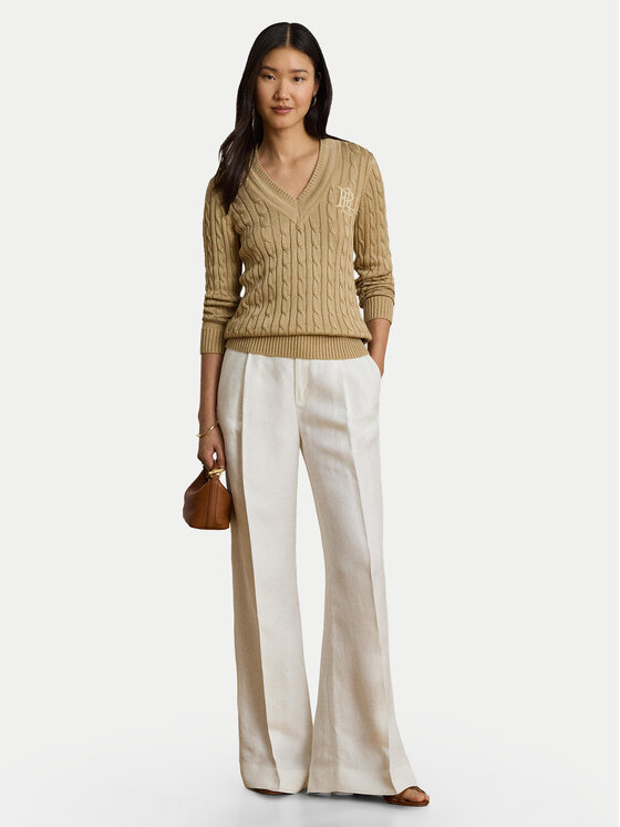 LAUREN RALPH LAUREN LAUREN RALPH LAUREN Megztinis Meren 200888795013 Smėlio Regular Fit