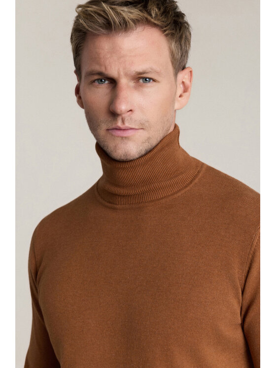 Lancerto Lancerto Sweter Jesse SW073226000049 Brązowy Regular Fit