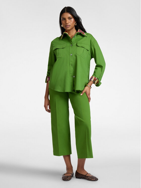 Elena Mirò Elena Mirò Koszula 5023Z000028N0C5 Zielony Regular Fit