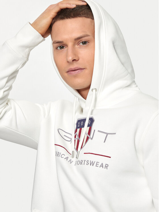 Gant Gant Mikina Archive Shield 2047082 Écru Regular Fit