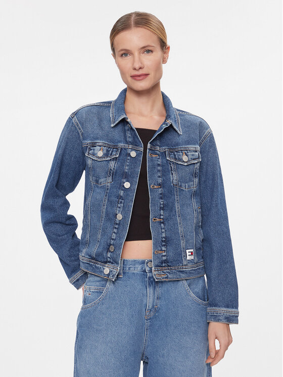 Tommy Jeans Tommy Jeans Farmer kabát DW0DW16986 Kék Mom Fit
