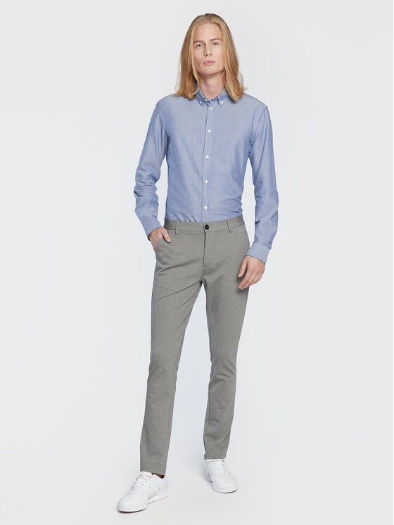 Blend Blend Hlače Napa 20711182 Siva Slim Fit