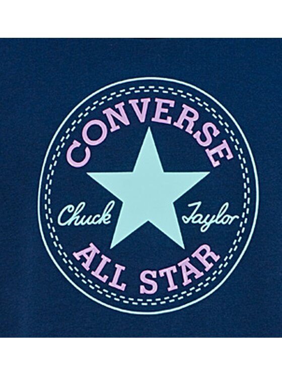 Converse Converse Bluza CHUCK PATCH COUNTER CLIMATE CREW Granatowy Regular Fit
