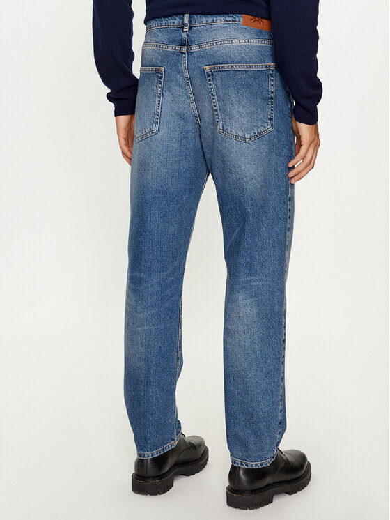 United Colors Of Benetton United Colors Of Benetton Jeansy 4YO7U7CU8 Niebieski Carrot Fit