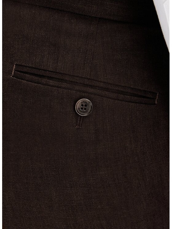 Pako Lorente Pako Lorente Spodnie garniturowe P26SP-6G-029 Brązowy Slim Fit